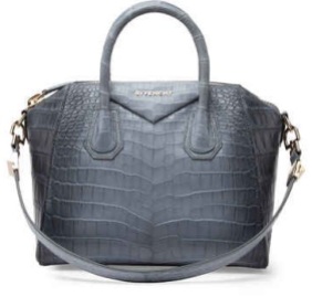 Givenchy Antigona Small Crocodile Bag, Gray